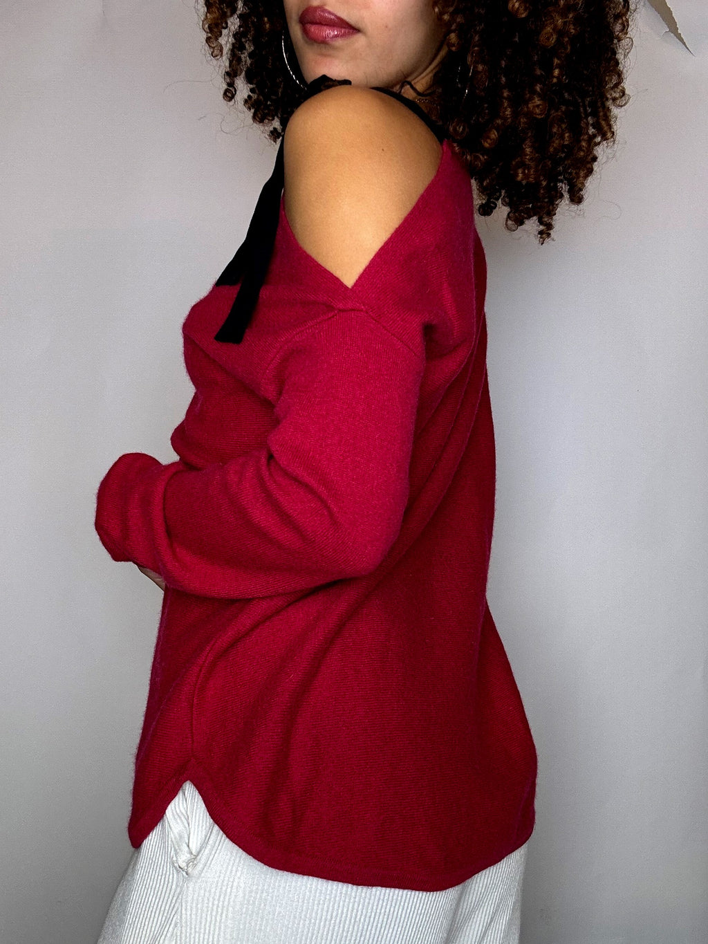 Pull rouge en cashmere COMPTOIR DES COTONNIERS L vintage