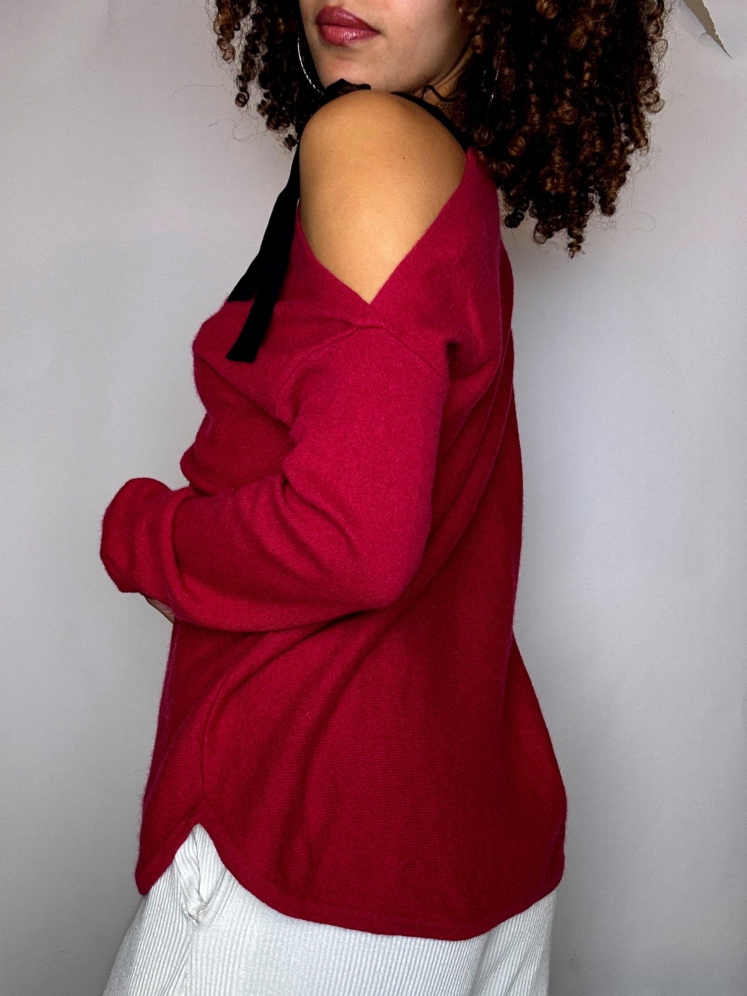Pull rouge en cashmere COMPTOIR DES COTONNIERS L vintage