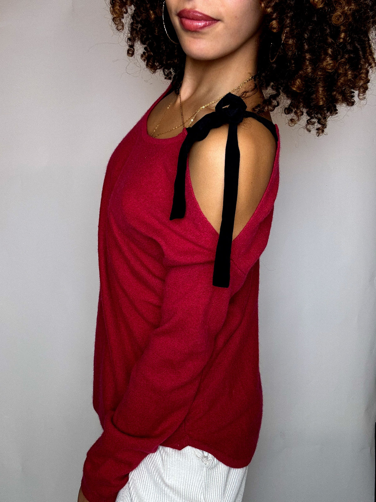 Pull rouge en cashmere COMPTOIR DES COTONNIERS L vintage