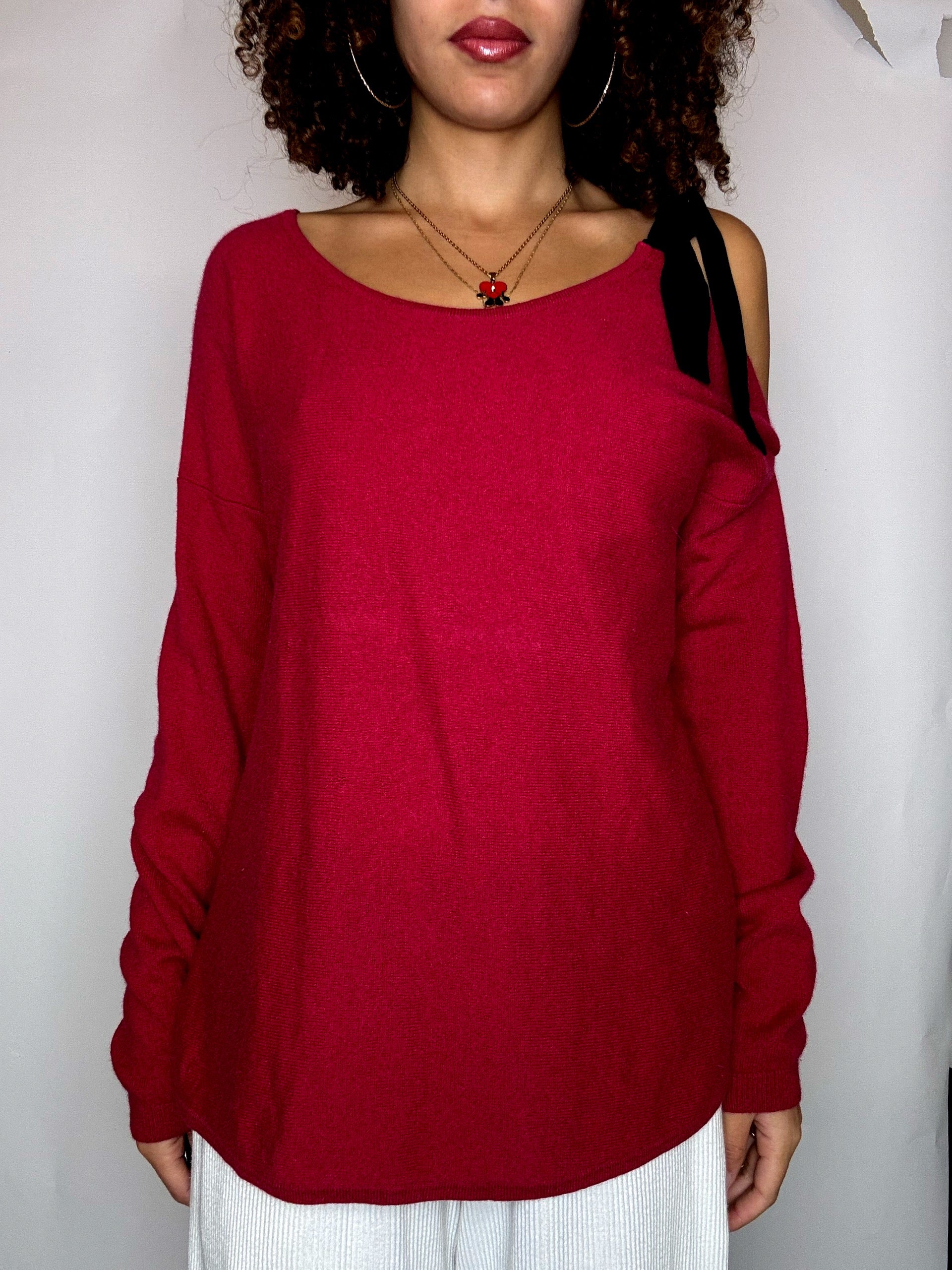 Pull rouge en cashmere COMPTOIR DES COTONNIERS L vintage