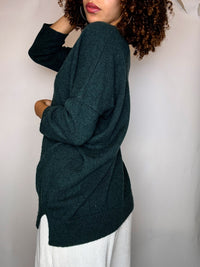 Pull en cashmere vert sapin ERIC BOMPARD M vintage