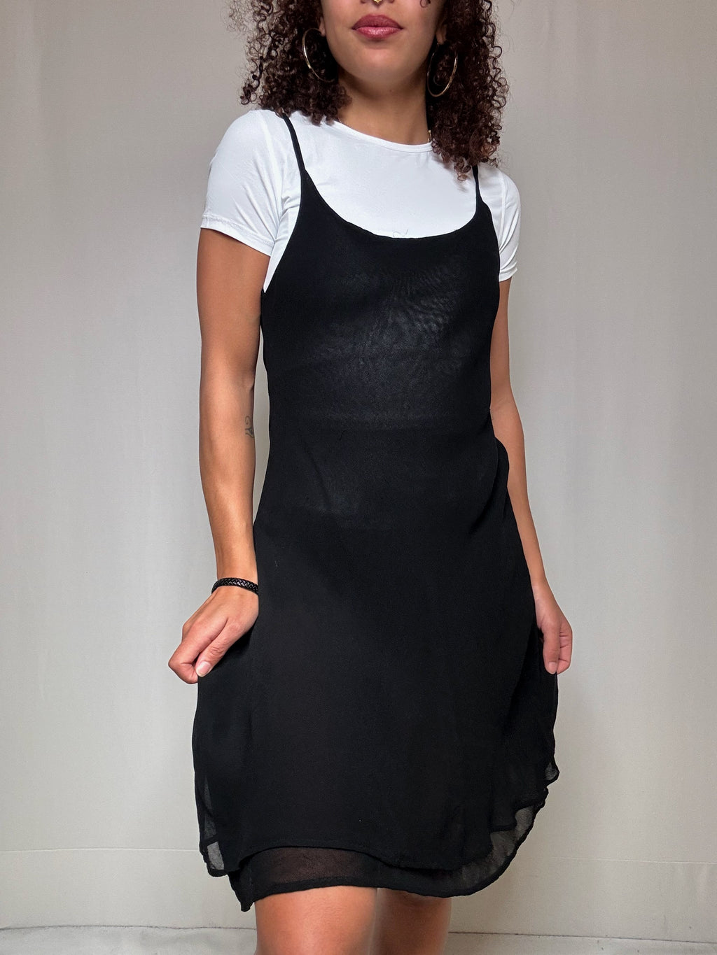Robe noire à bretelles M vintage