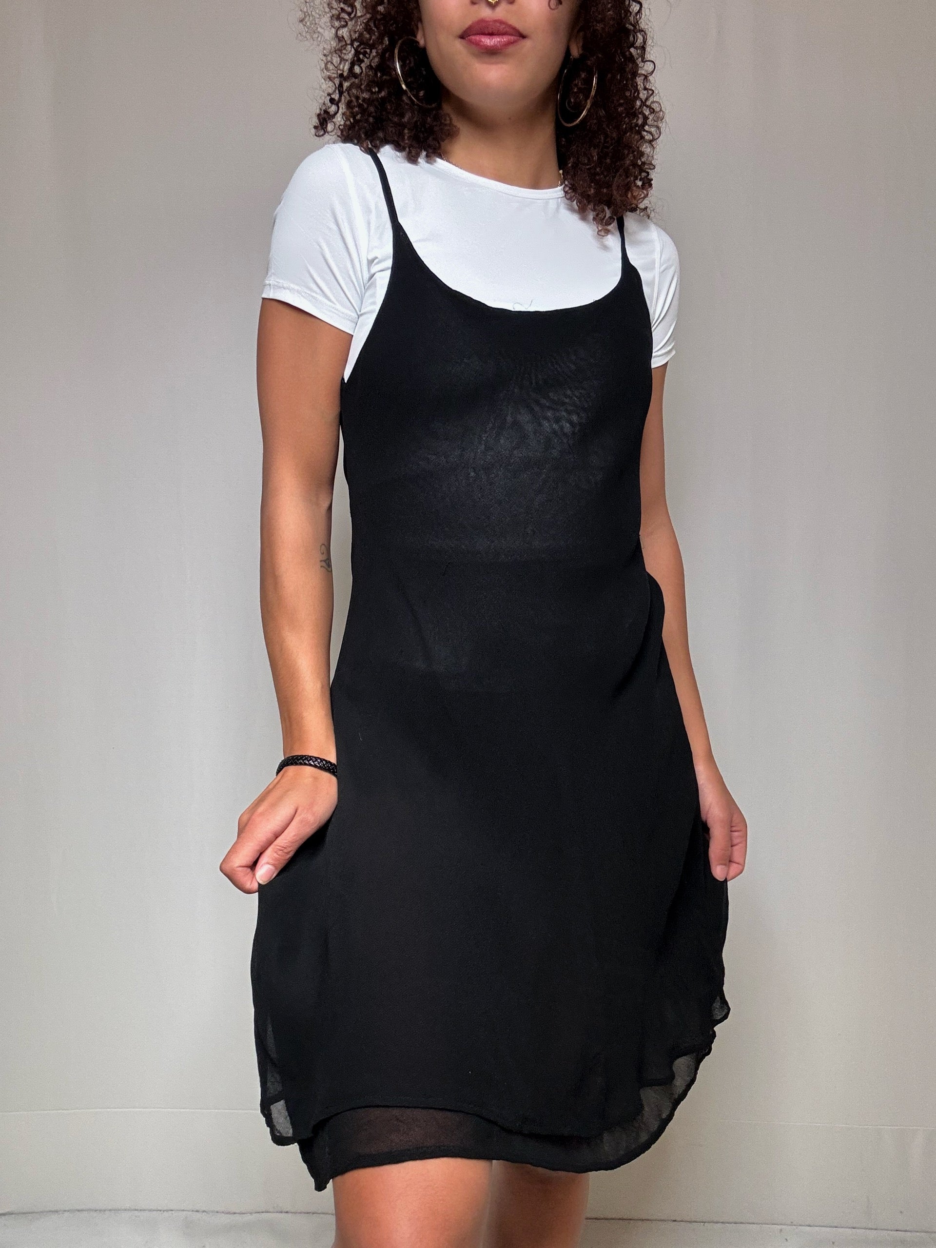 Robe noire à bretelles M vintage