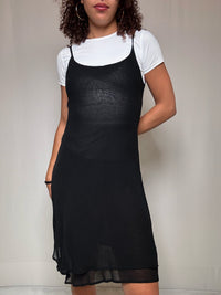 Robe noire à bretelles M vintage
