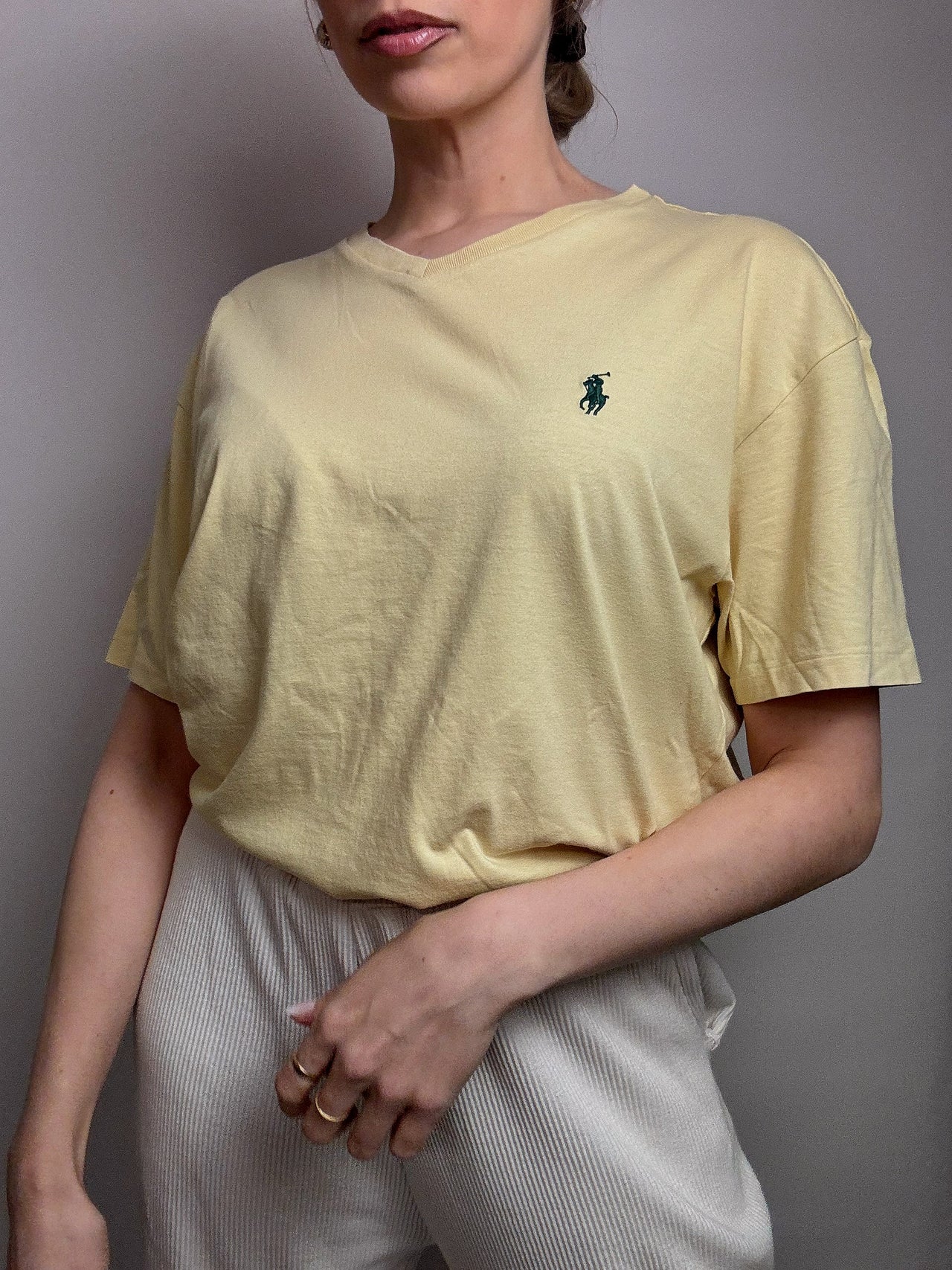 Vintage RALPH LAUREN M yellow t-shirt