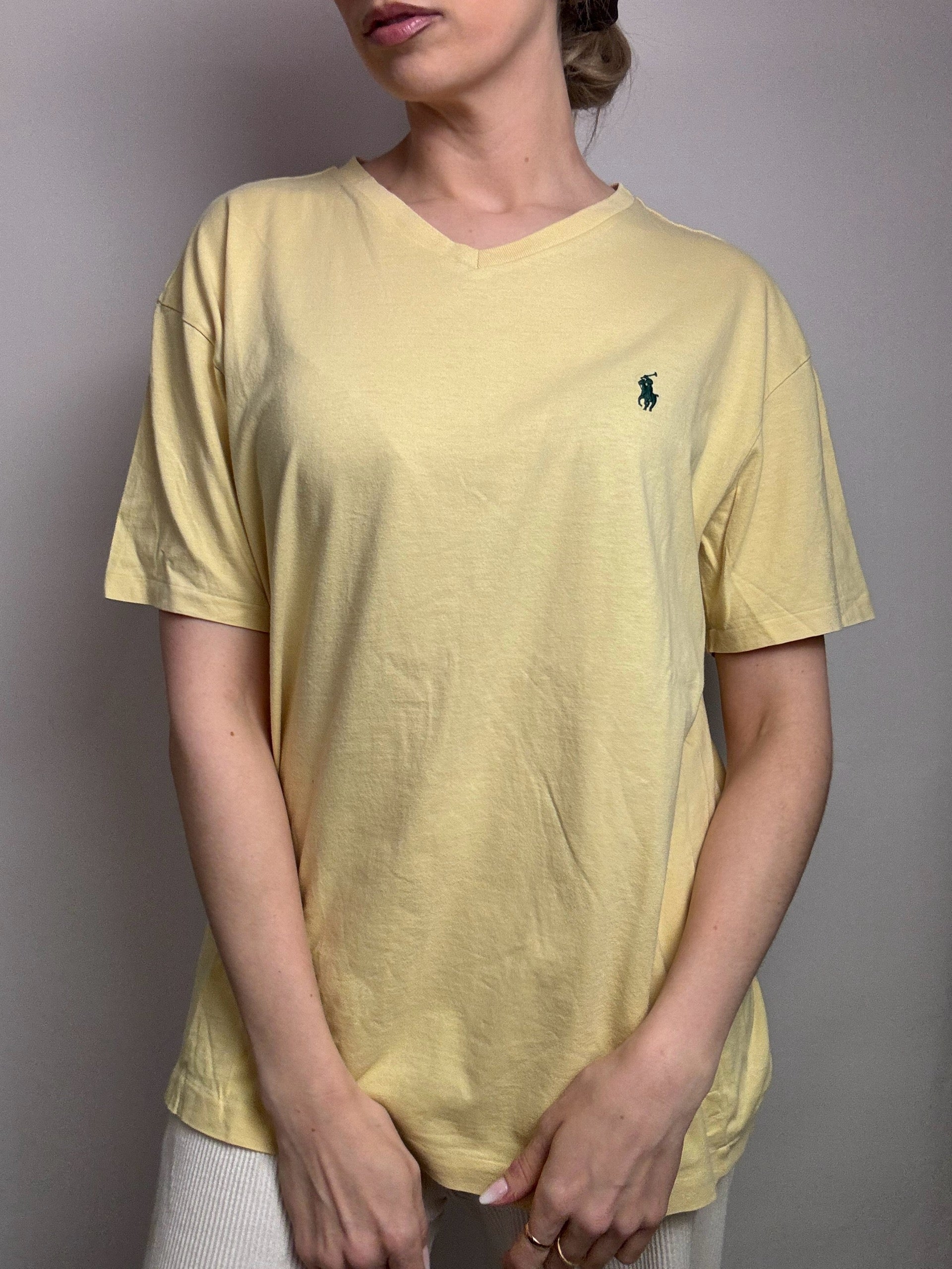 Vintage RALPH LAUREN M yellow t-shirt