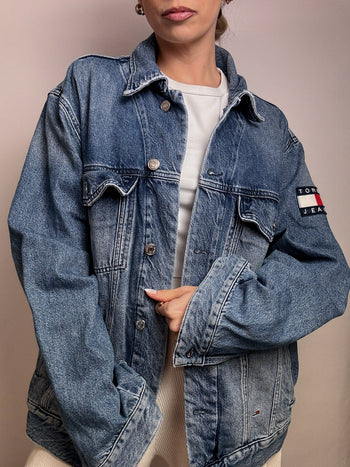 Veste en denim TOMMY HILFIGER XL vintage