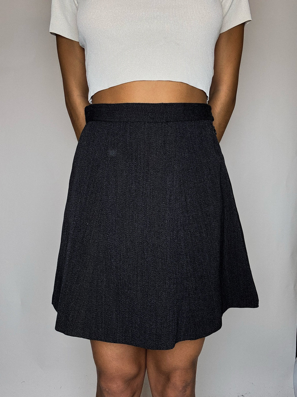 Jupe droite gris M vintage