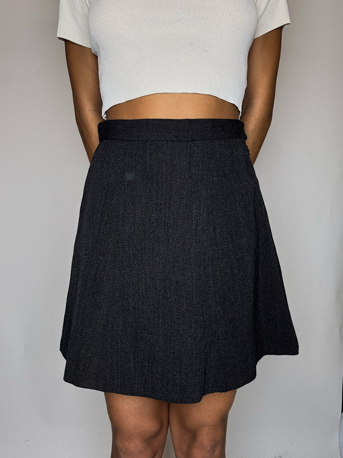 Jupe droite gris M vintage
