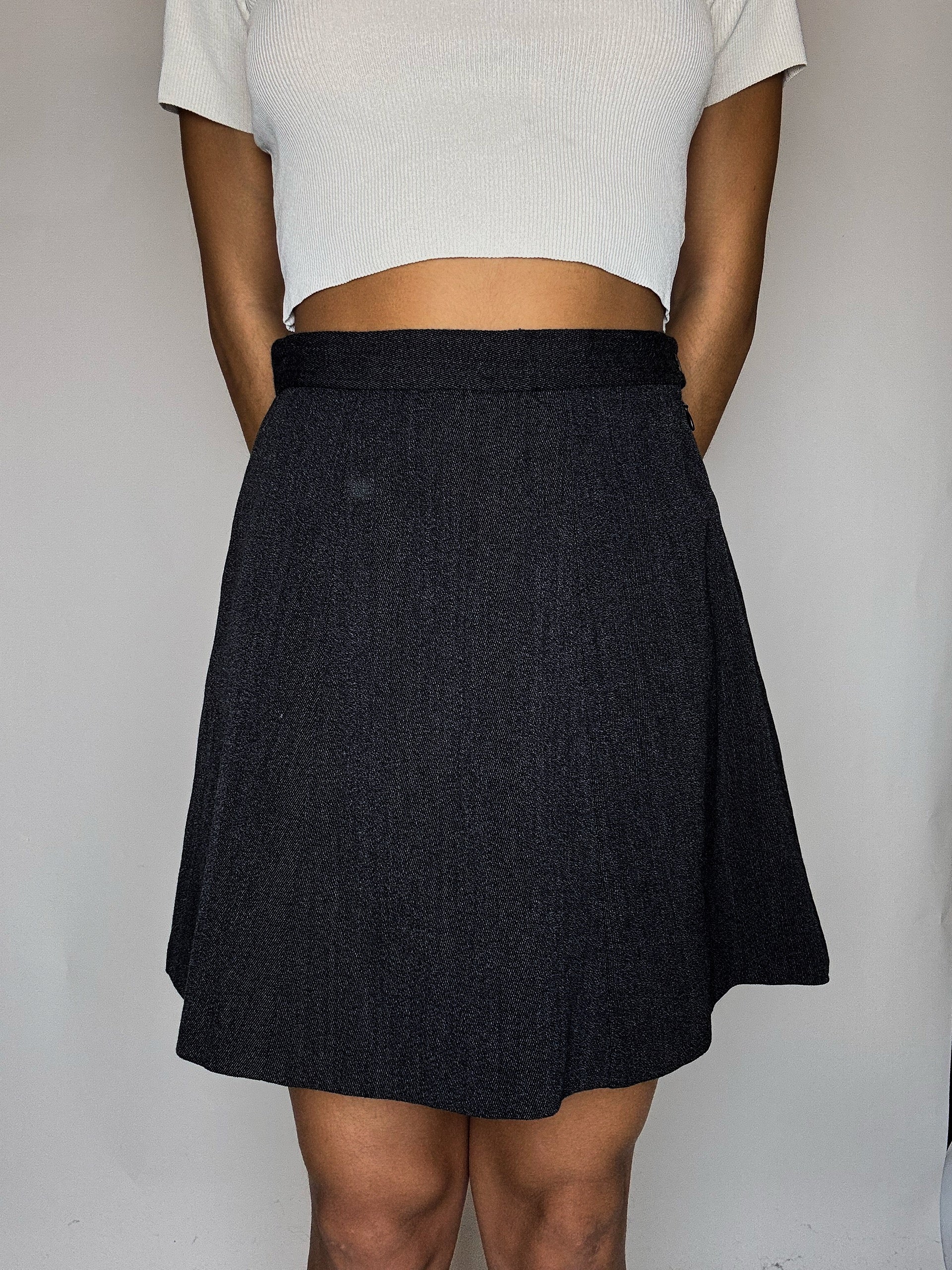 Jupe droite gris M vintage