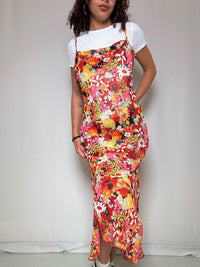 Vintage long floral dress size S