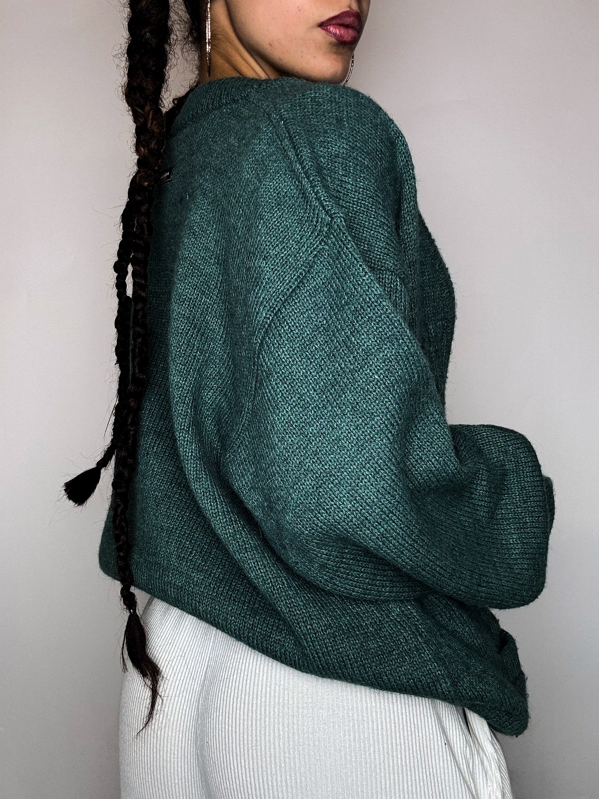 Cardigan en laine vert KAPPA L vintage