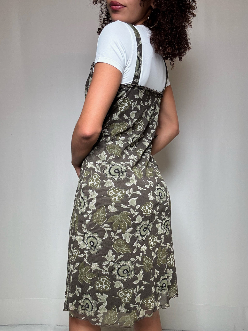 Kaki-Trägerkleid L vintage