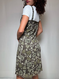 Kaki-Trägerkleid L vintage
