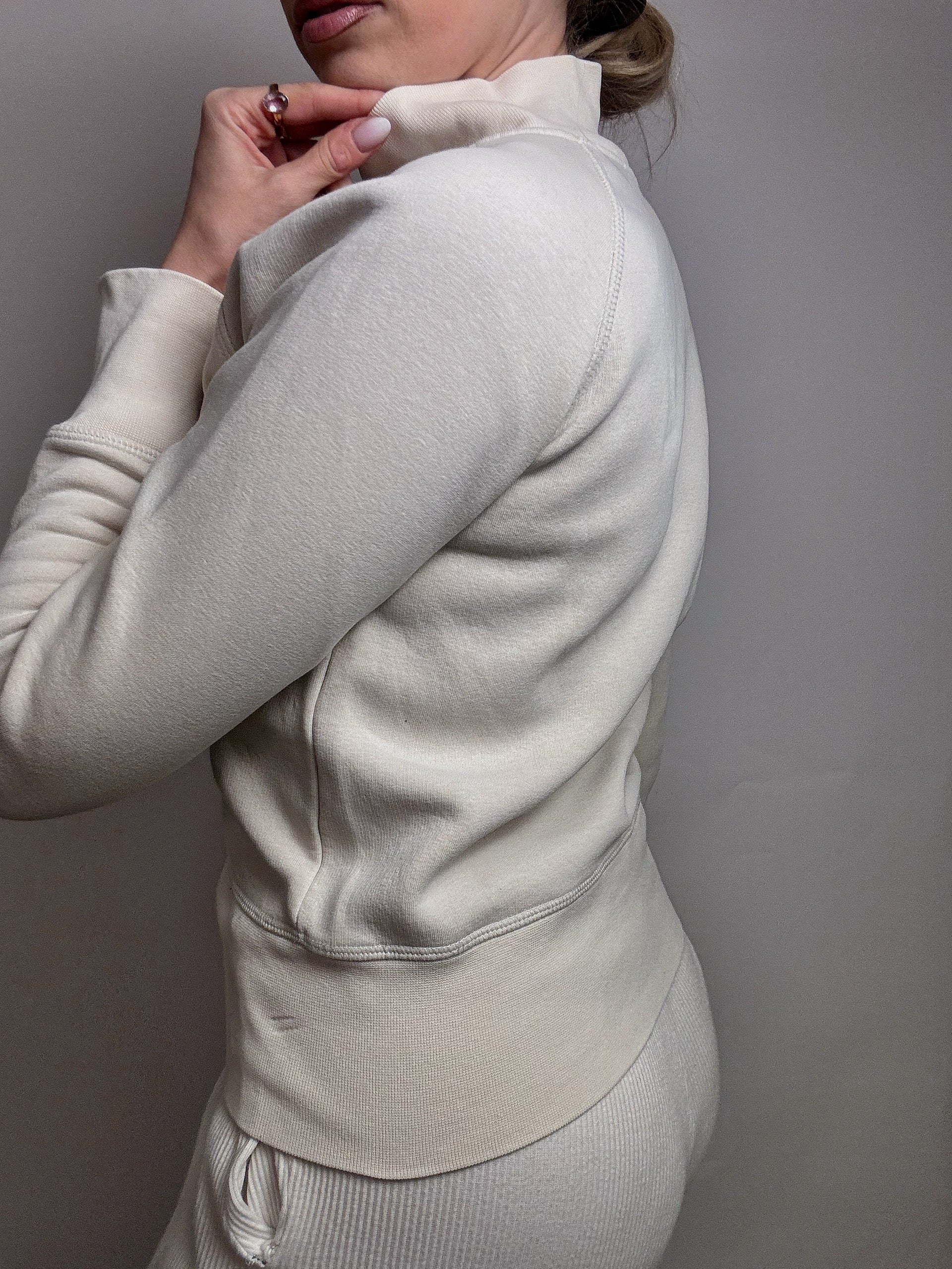 TOMMY HILFIGER L vintage cream fitted jacket