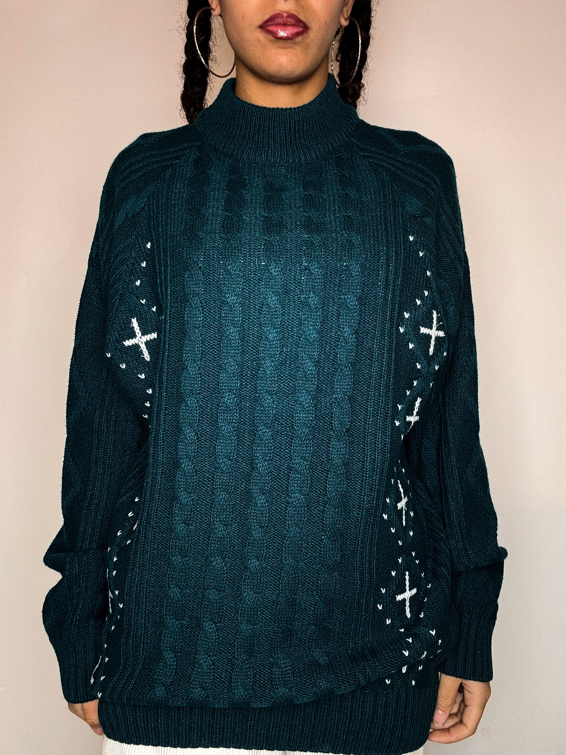 Vintage Vans Pullover mit Stehkragen, Größe M