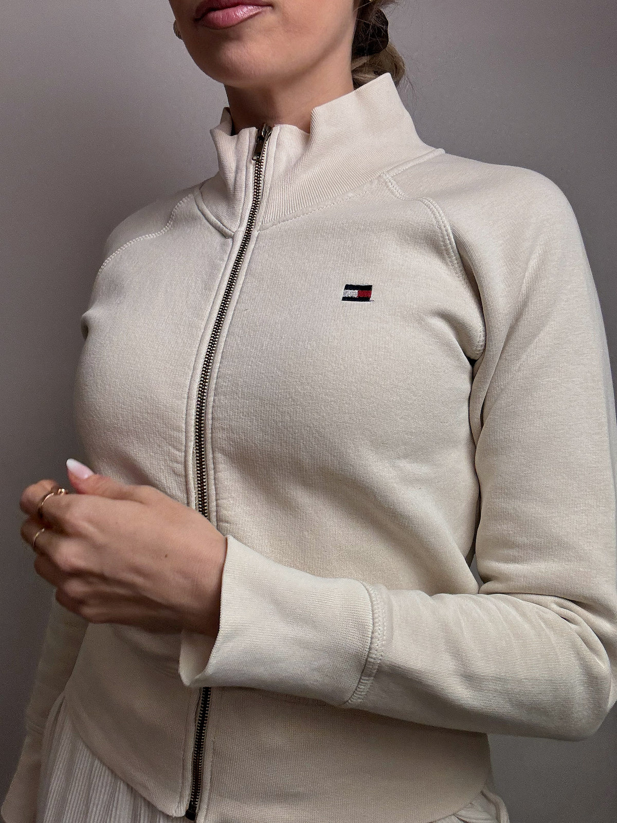 Jacket fittée crème TOMMY HILFIGER L vintage