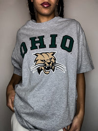 Vintage OHIO graues T-Shirt, Größe L