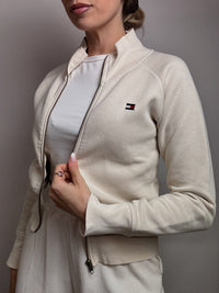 TOMMY HILFIGER L vintage cream fitted jacket