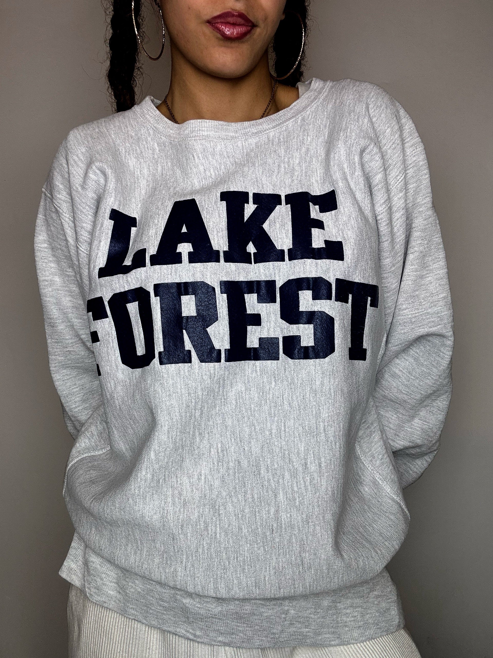 Sweat crew neck gris CHAMPION L vintage