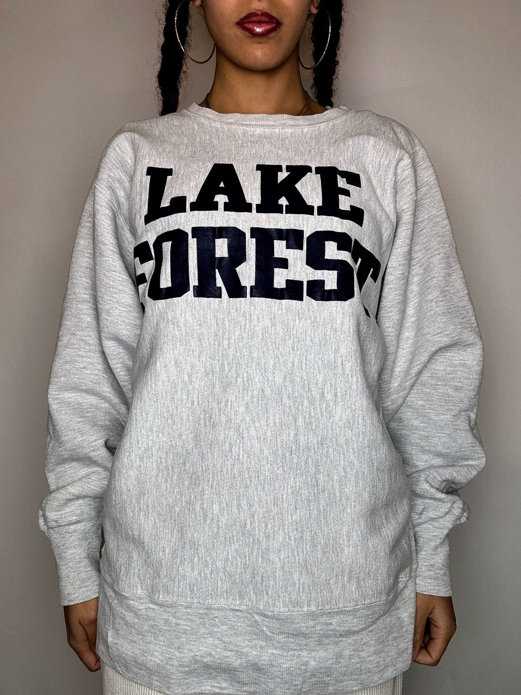 Sweat crew neck gris CHAMPION L vintage