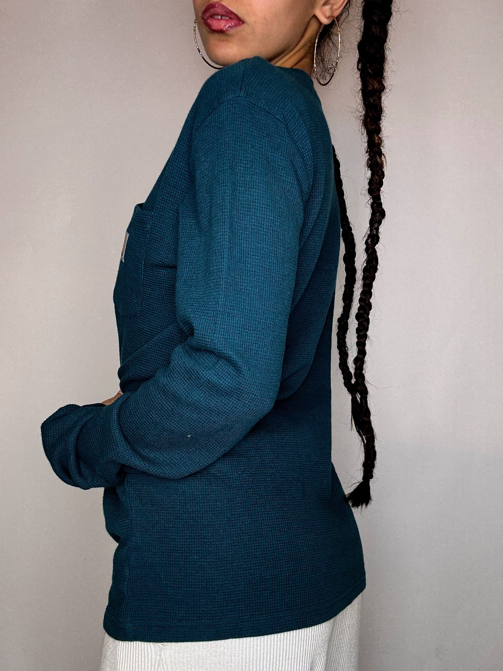 Tee shirt manche longue nid d'abeille CARHARTT XS/S vintage