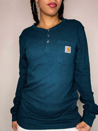 Tee shirt manche longue nid d'abeille CARHARTT XS/S vintage