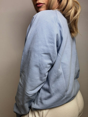 CHAMPION L Vintage sky blue crew neck sweatshirt