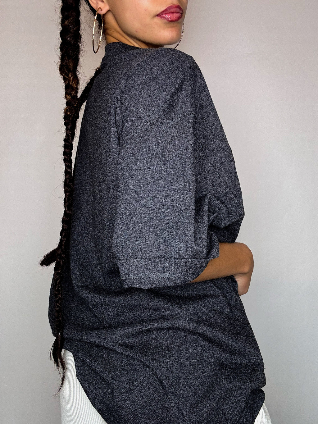 CARHARTT L vintage grey button-up t-shirt