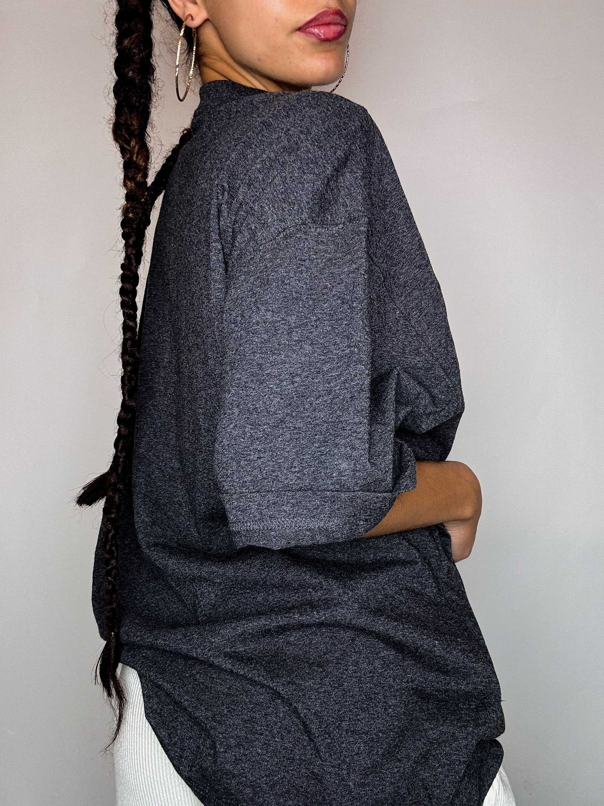 CARHARTT L vintage grey button-up t-shirt