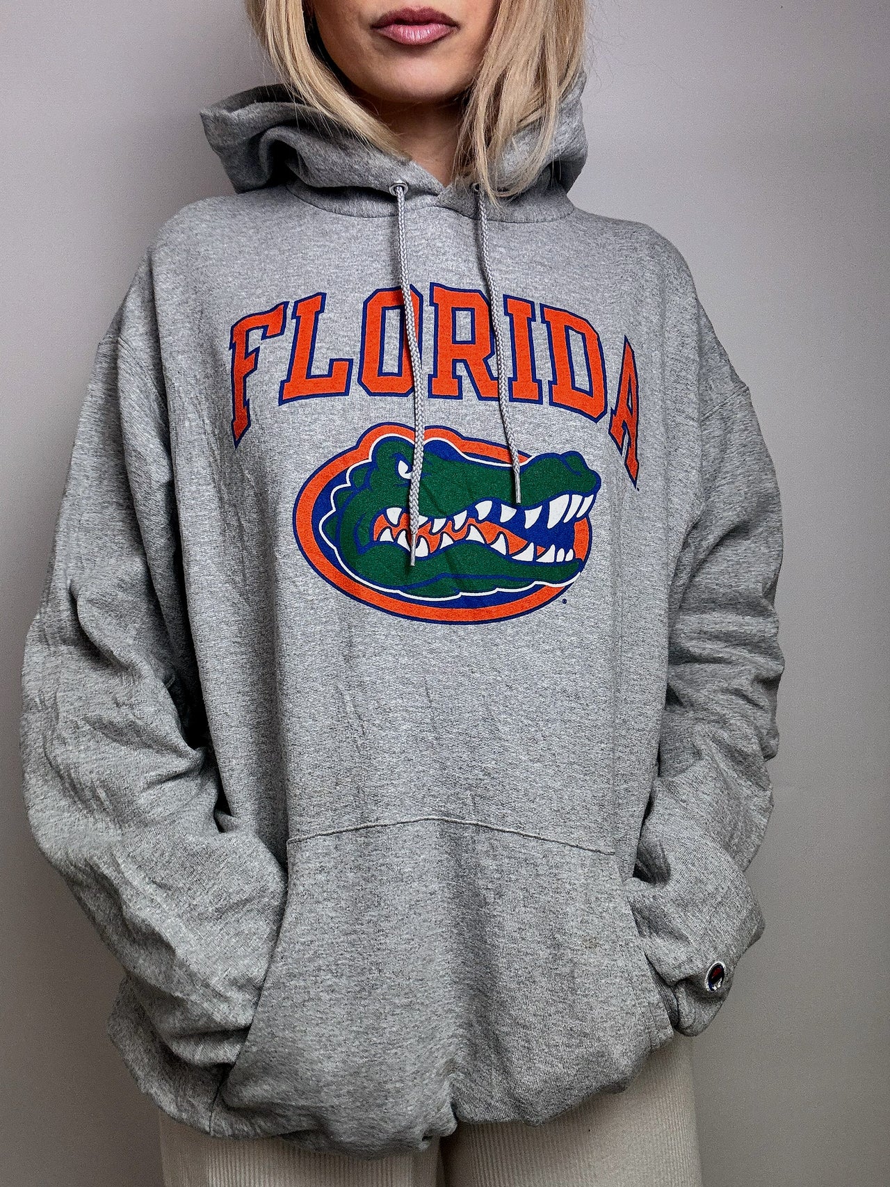 FLORIDA GATOR x CHAMPION XL Vintage Gray Hoodie