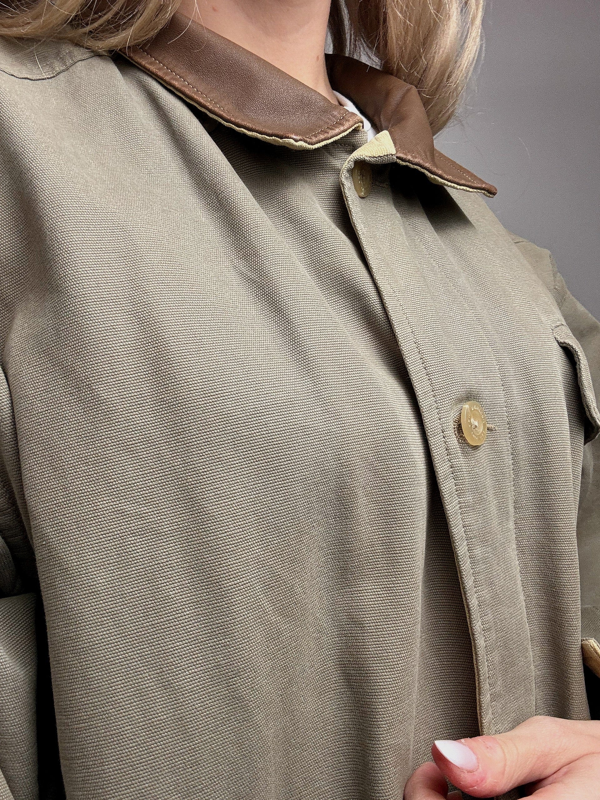 Blouson style aviator en coton kaki JANTZEN M/L vintage