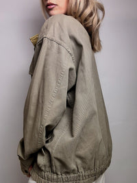 Blouson style aviator en coton kaki JANTZEN M/L vintage