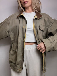 Blouson style aviator en coton kaki JANTZEN M/L vintage