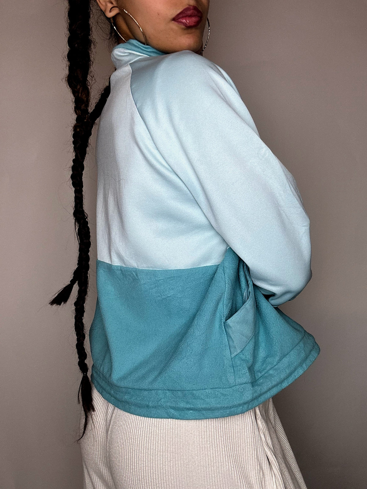 Jacket ADIDAS turquoise bimatière ADIDAS S vintage