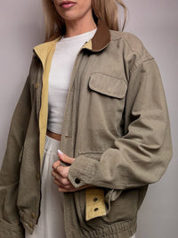 Blouson style aviator en coton kaki JANTZEN M/L vintage