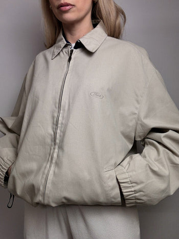 Vintage beige amerikanische Bomberjacke L