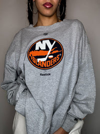 Long-sleeved gray REEBOK XL vintage T-shirt