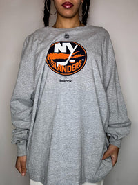 Long-sleeved gray REEBOK XL vintage T-shirt