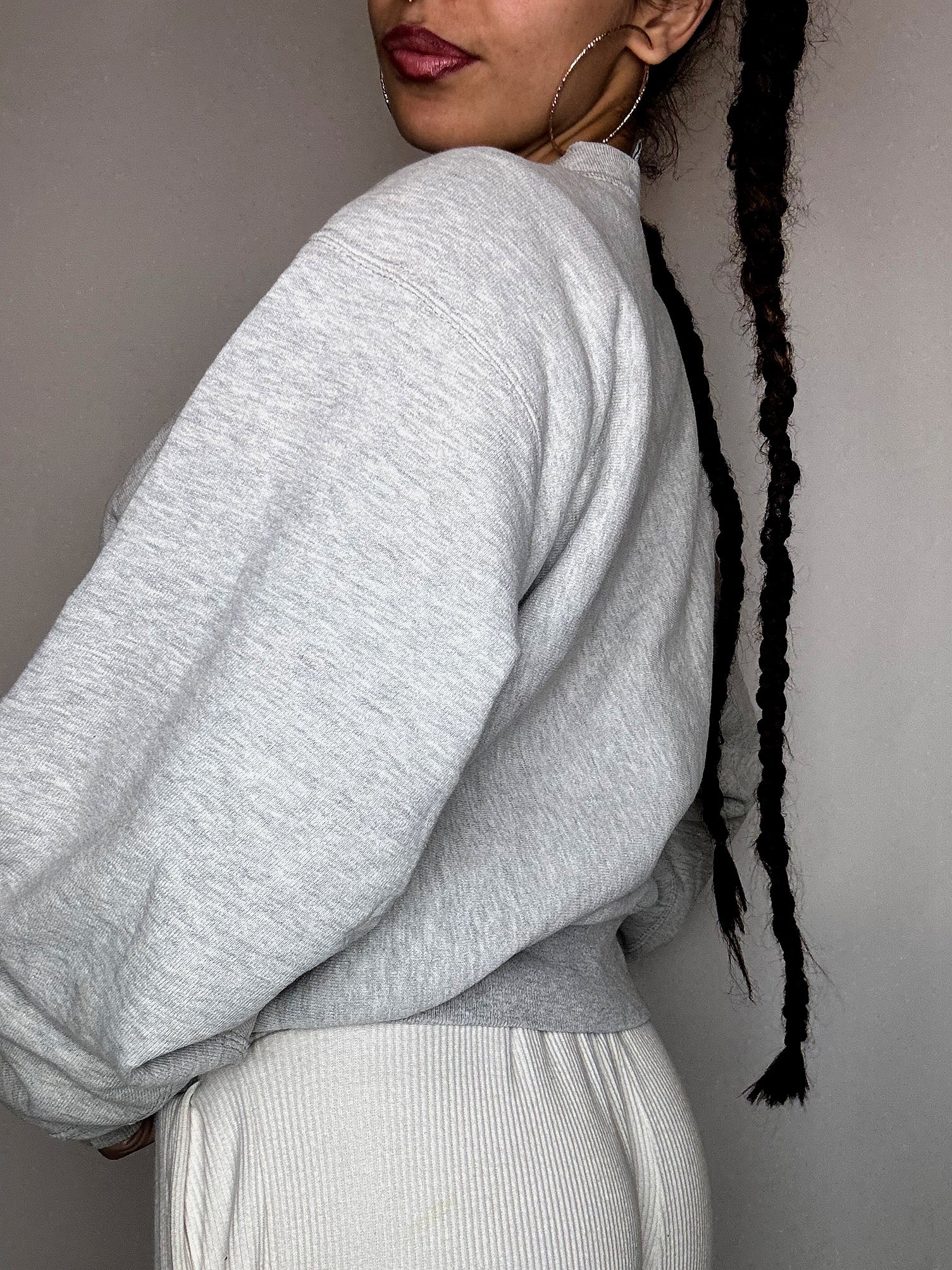 Sweat screw neck gris Syracuse L vintage