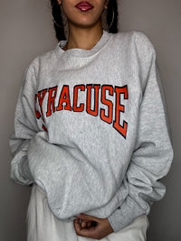 Sweat screw neck gris Syracuse L vintage