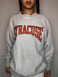 Sweat screw neck gris Syracuse L vintage
