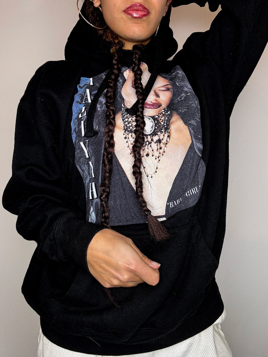 Sweat ä capuche noir AALIYAH L