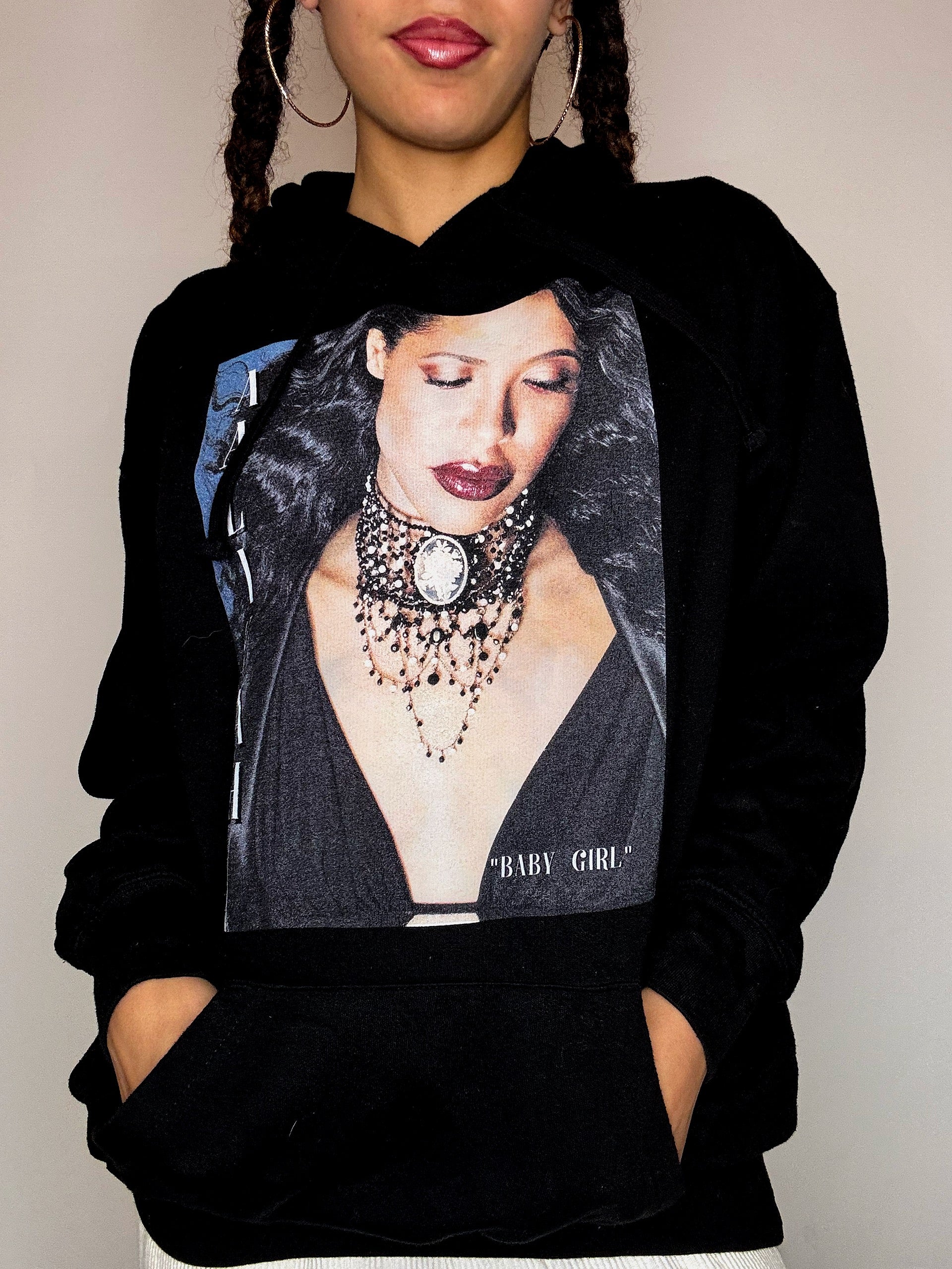 Sweat ä capuche noir AALIYAH L