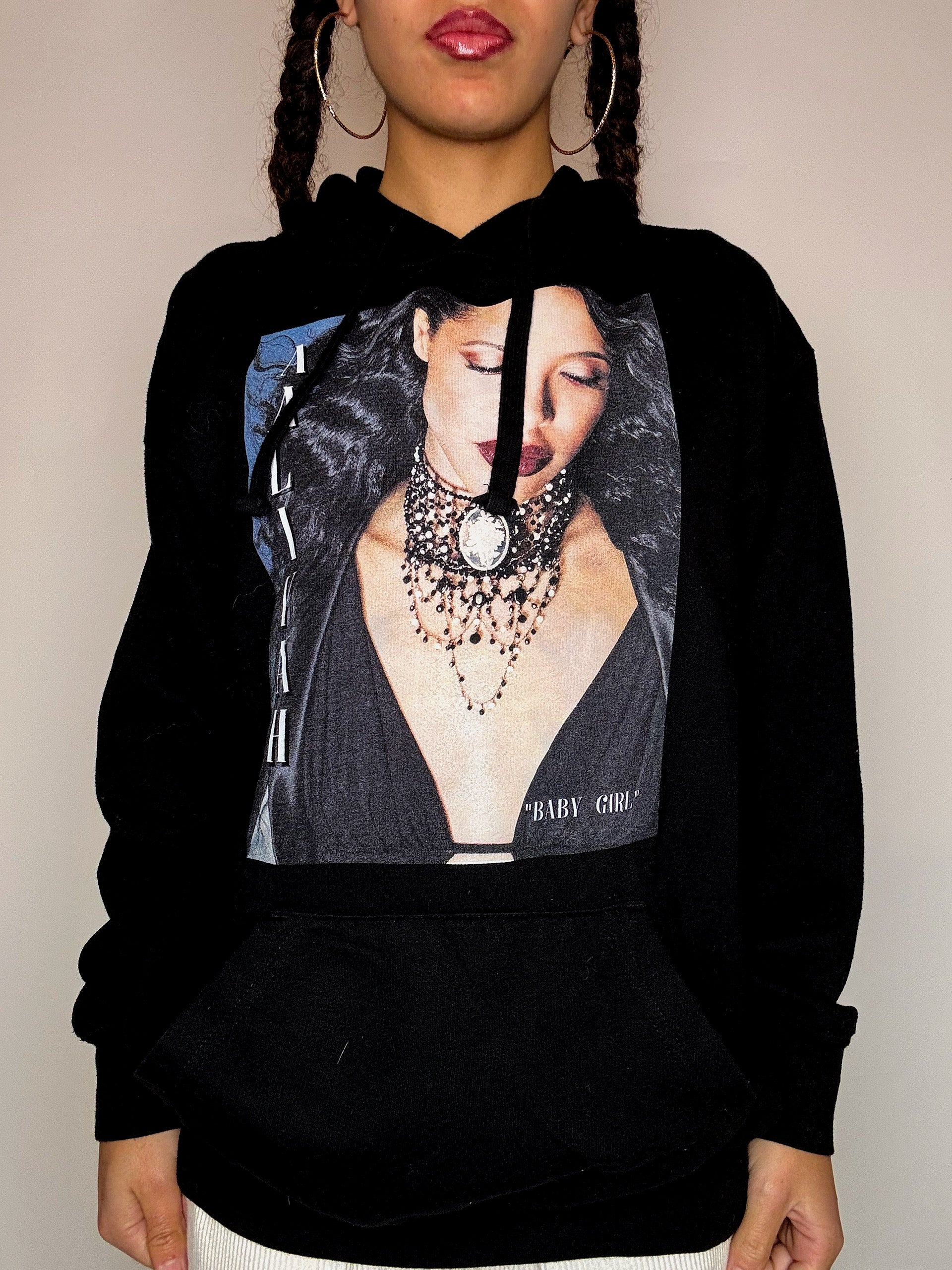 Sweat ä capuche noir AALIYAH L
