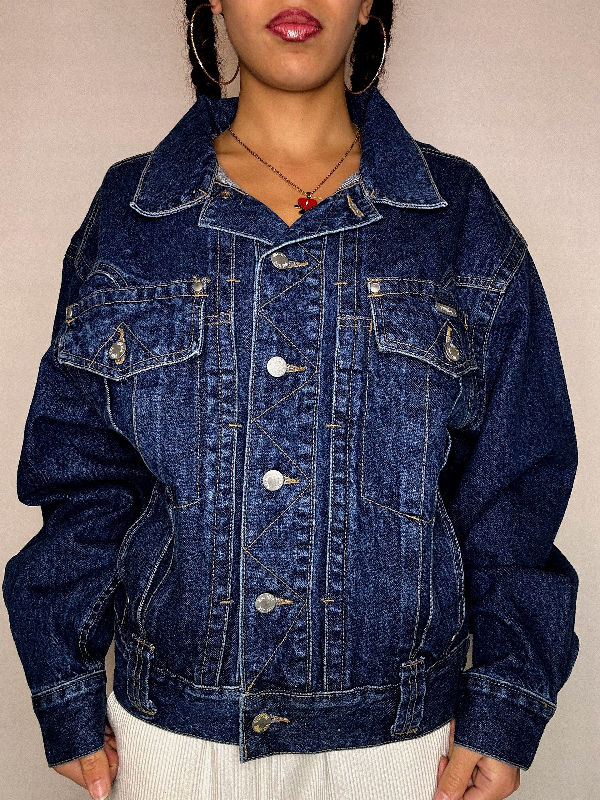 Veste en denim foncée PUMA M/L vintage