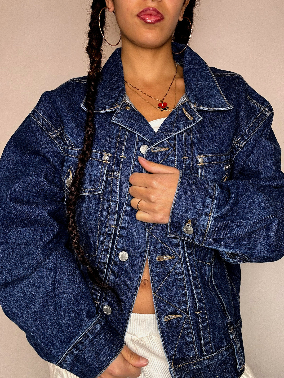 Veste en denim foncée PUMA M/L vintage