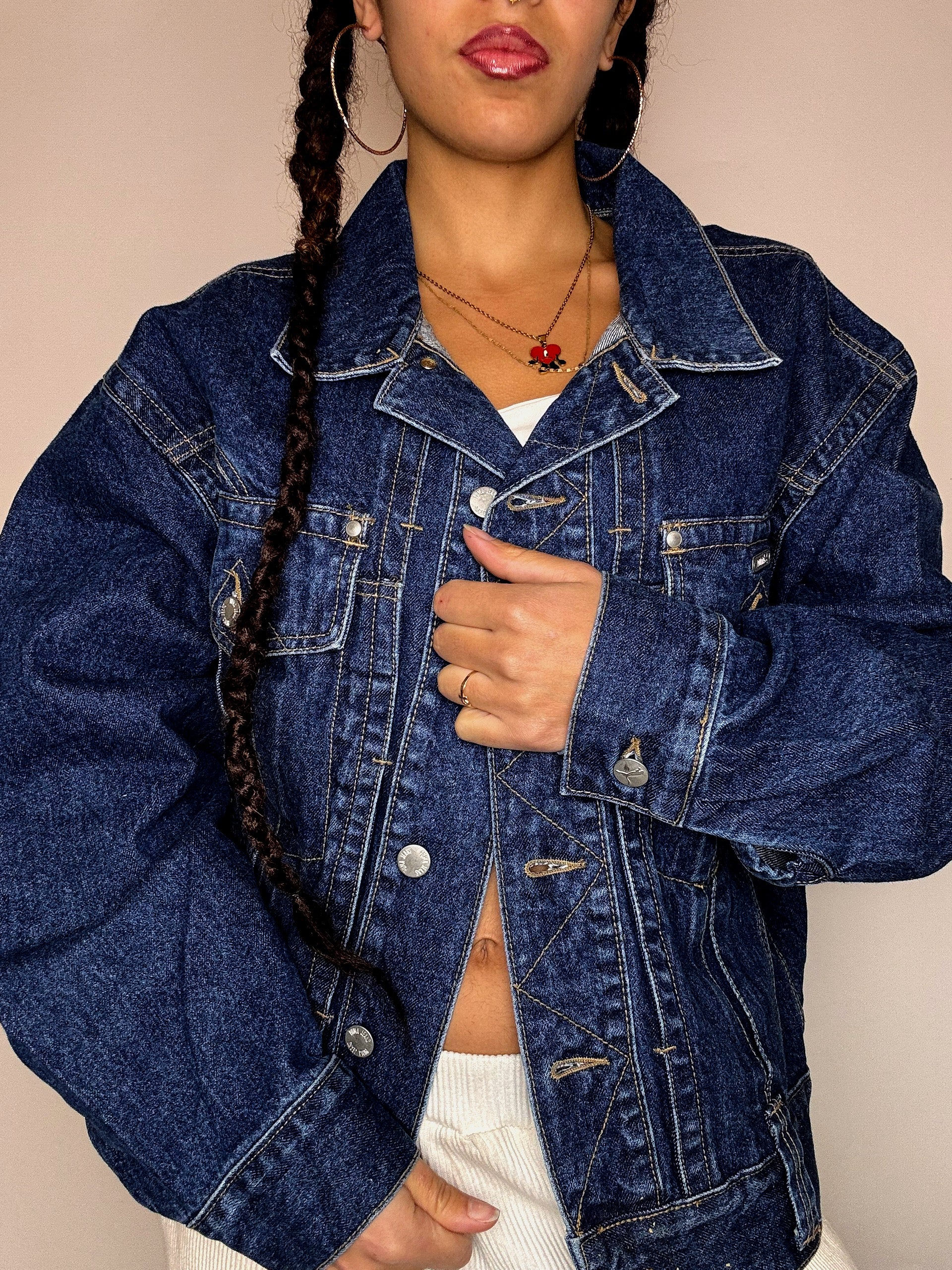 Veste en denim foncée PUMA M/L vintage