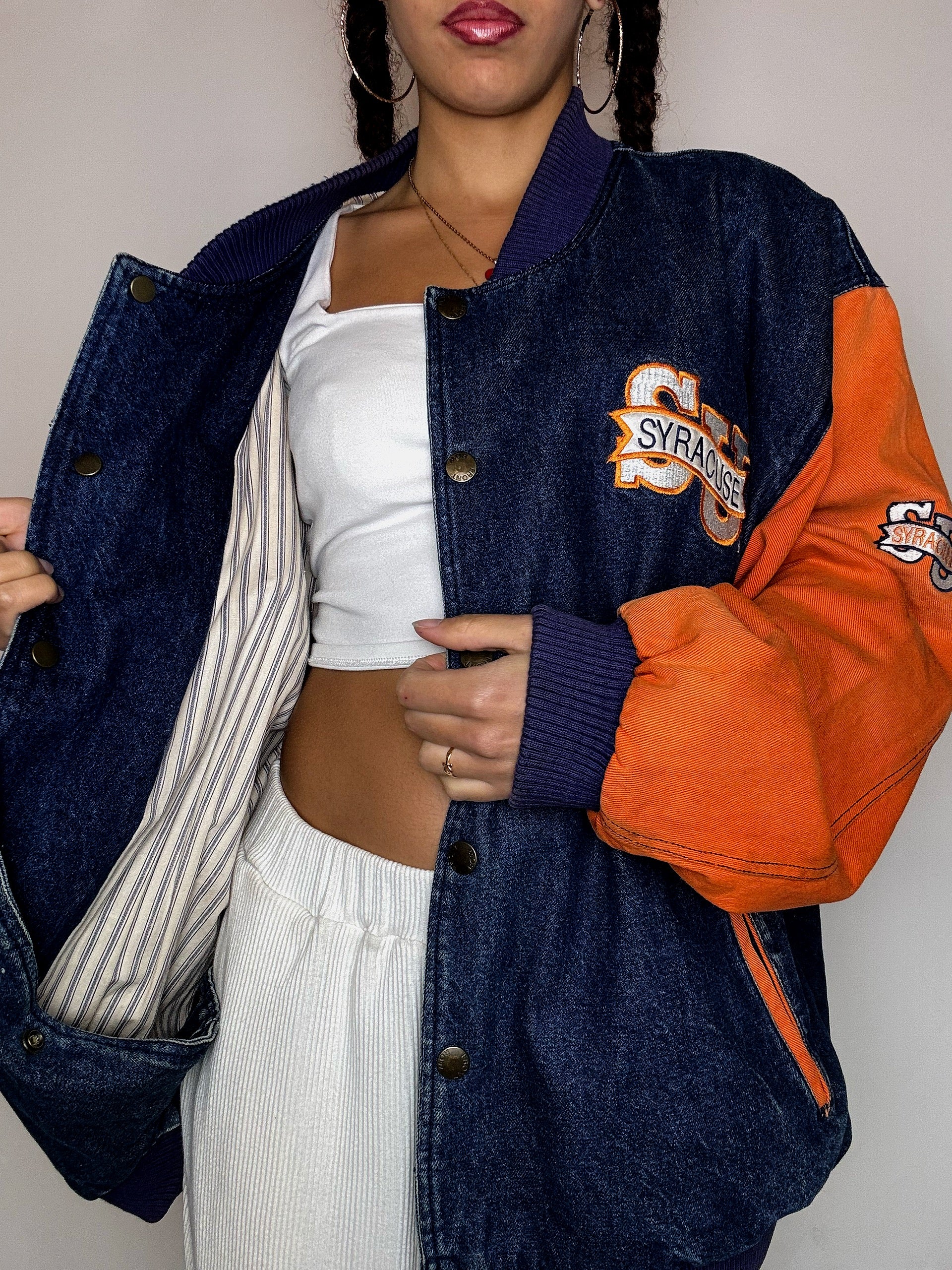 Vintage SYRACUSE XXL Jeans-Bomberjacke