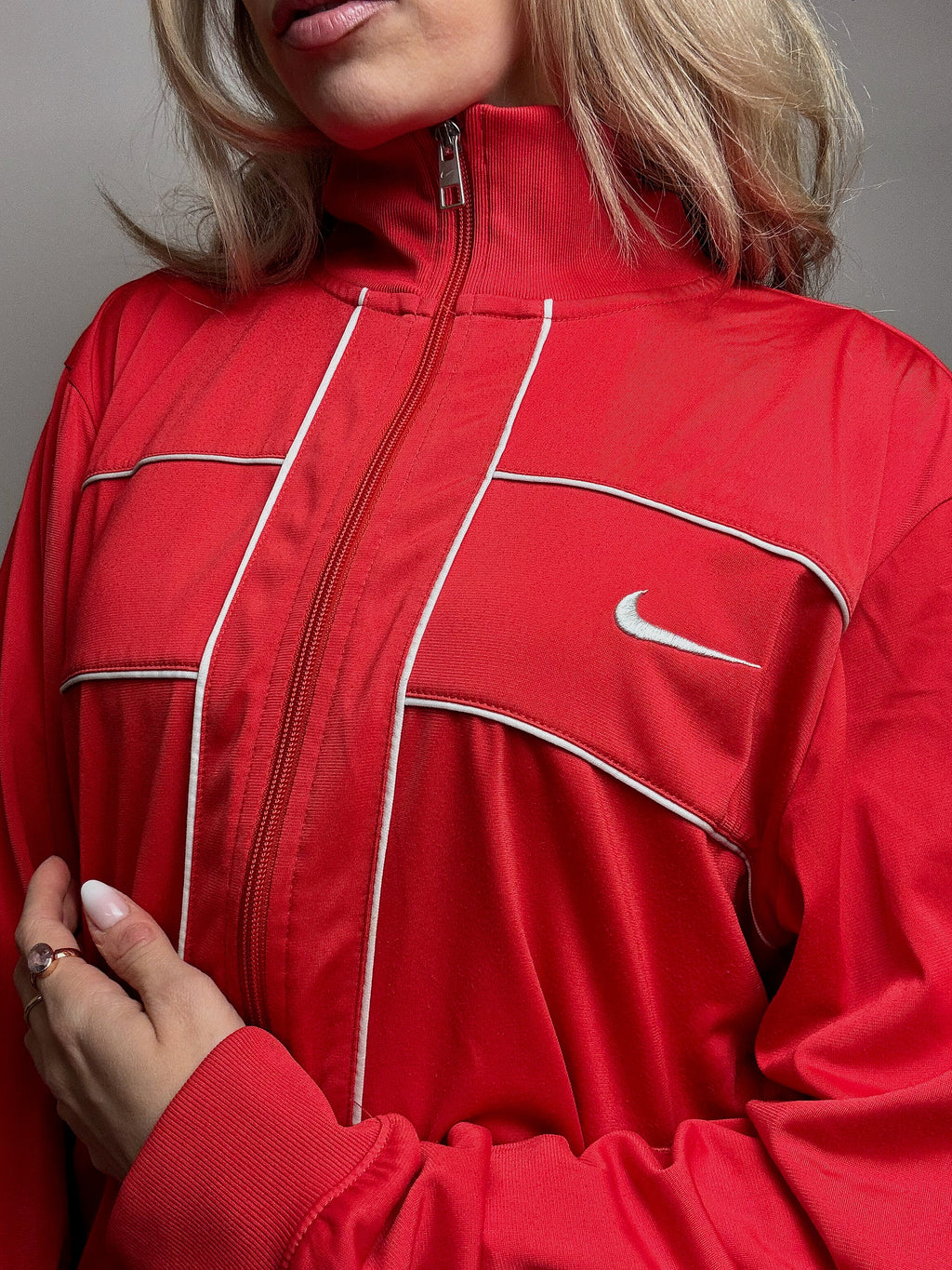 Jacket de sport rouge NIKE M/L vintage